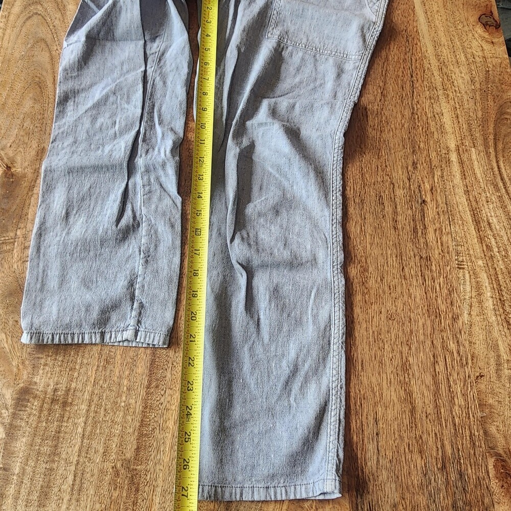 James Perse Pants Womens 25 Gray Linen Chambray Chino Utility Pockets Casual - Picture 10 of 11